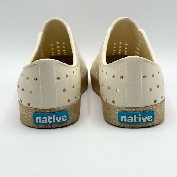Native Jefferson Beige Gold Slip On Water Safe Shoes - Kids US J3 - Picture 4 of 10